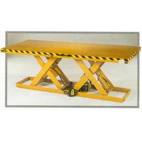 The hydraulic scissor lift is heavy duty material handling equipment.